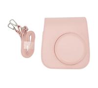 CHEOTIME Custodia Protettiva Compatibile con 11, Borsa Fotografica in Pelle PU con Tasca e Tracolla Regolabile Custodia Flip Cover per Fotocamera in Colore Puro Borsa da (Rosa)