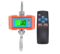 CHEOTIME Digital Crane Scale 2000kg 4400lb, Industrial Heavy Duty Hanging Scale, Orange Aluminum Alloy Construction for Factory, Farm, Warehouse