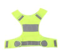 CHEOTIME Equipaggiamento da Corsa Riflettente, Giubbotto Riflettente con safetylight con Poliestere Regolabile Tascabile per Jogging, Corsa, Ciclismo, visibile Oltre 200 Metri (Giallo Fluorescente)
