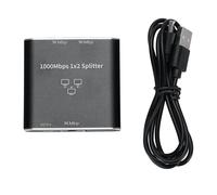 Cheotime Ethernet Splitter da 1 a 2 ad alta velocità 1000 Mbps, RJ45 Gigabit Ethernet Cable Splitter da 1 a 2, splitter Internet con cavo di alimentazione USB per il router IPTV