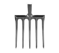 CHEOTIME Forca Giardino, forca Giardinaggio a 4 Denti, forca scavo in Acciaio ad Alto tenore di Carbonio per impieghi gravosi, forca Vanga in Acciaio forgiato per Fieno, (5 Denti)