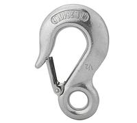 CHEOTIME Gancio a Forcella, Gancio a Catena in Acciaio Inossidabile con Chiusura di Sicurezza Accessorio per Kayak Leggero per Barca a Remi per Cavi di Sollevamento e Uso Marino (1/2″)