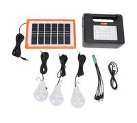 CHEOTIME Generatore solare, centrale elettrica portatile con pannello, kit di illuminazione solare da campeggio con 3 lampadine, generatori di energia solare per campeggio all'aper