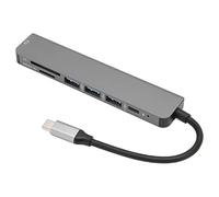 CHEOTIME Hub USB C Adattatore multiporta 7 in 1 con dongle USB C 4K, lettore di schede SD TF, 2 USB 2.0, docking station USB 3.0, interfaccia multimediale HD 30 HZ Adattatore da