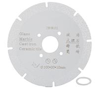 CHEOTIME Lama per diamantata brasata da 3,9 pollici, disco da taglio a bordo continuo 100 x 20 x 1,5 mm per marmo granito piastrelle di ceramica vetro ghisa per lavori di (100 * 20 * 10mm)