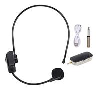 CHEOTIME meccanismo microfonico con cuffia wireless UHF, accoppiamento automatico Sweep 30 m Portata da 3,5 mm a 6,35 mm Adattatore per altoparlanti e apparecchiature audio Guida turistica