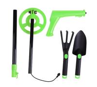 CHEOTIME Metal Detector, rilevatore portatile con display LED da 2 pollici, kit rilevatore di metalli leggero con bobina di ricerca a tenuta stagna da 6 pollici, include pala e (Verde)