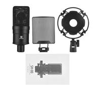 CHEOTIME Microfono in studio, microfono a condensatore XLR professionale con potenza fantasma a 48 V, microfono podcast unidirezionale per la registrazione dello streaming