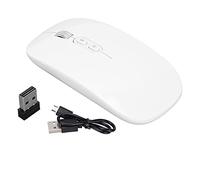 CHEOTIME Mouse AI Wireless, Mouse ottico ergonomico 1600 DPI Mouse USB ricaricabile per computer Input vocale Traduzione Forniture per computer Distanza di controllo 10 m per PC, (Bianca)