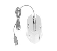 CHEOTIME Mouse da gioco cablato, computer portatile ergonomico per PC ottico con retroilluminazione RGB M3, mouse USB per computer mouse per computer con PC portatile (Bianca)