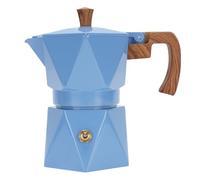 CHEOTIME Pentola di caffetteria in alluminio rosso, produttore di cottura a doppia valvola, 2 tazze di caffettiera italiana per elettrica a gas di birra da campeggio domestico (Blu)