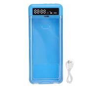 CHEOTIME Phone Lock Box with Timer, Self Control Timer Lock Box with Transparent Cover and 300mAh Battery, Portable Mobile Phone Jail for Focus (Blue)
