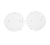 CHEOTIME Piatto 8 Pollici 2pcs 8 Pollici, Coperchio di Portello di Accesso Marino Rotondo con Coperchio Staccabile e Guarnizione in Gomma, Porta di ispezione Non Slip per (Bianco)