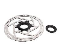 CHEOTIME Rotore Freno a Disco Bici, Bici da Bici Disco Freno Rotore Acciaio Acciaio Freni Brani Brakes con Copertura Centro Lock Cover per Road Mountain Bike (180 mm)