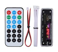 CHEOTIME Scheda modulo decodificatore Bluetooth MP3, SDM01Bt U-DX Bluetooth 5.0 Schermo a 4 colori Scheda decoder modulo audio MP3 FM APE FLAC con telecomando (Nera)