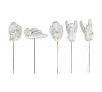 CHEOTIME Set 5 statue di angelo piccolo, statua cherubina addormentata per decorazioni da giardino, figurine sedute Memoria preventiva per il memoriale