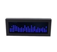 CHEOTIME Spettro musicale Luce ritmica, Visualizzatore audio a LED regolabile Display Pickup microfono a doppia modalità e ingresso cablato per appassionati di HiFi in studio per (blu)