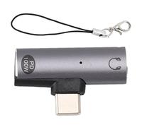 CHEOTIME USB C to 3.5mm Headphone Jack And Charger Adapter USB C Male to Aux Audio Dongle with USB C PD 100W Fast Charging Compatible with USB C Devices (Gray)