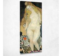 CheQuadro! Adamo Ed Eva Gustav Klimt, kg1 quadro stampato su tela, fine art, assemblato pronto da appendere 125x50 cm