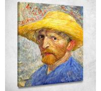 CheQuadro! Auto Ritratto Vincent van Gogh, vvg160 quadro stampato su tela, Fine Art assemblato pronto da appendere 40x32 cm