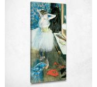 CheQuadro! Ballerina Nel Suo Camerino Edgar Degas, edg136 quadro stampato su tela, fine art, assemblato pronto da appendere 100x40 cm