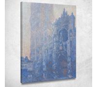 CheQuadro! Cattedrale Di Rouen, Facciata E Tour D'Albane, Effetto Mattutino Claude Monet, mnt302 quadro stampato su tela, fine art, assemblato pronto da appendere 50x70 cm