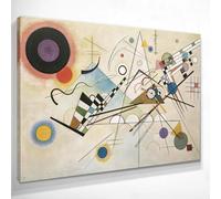 CheQuadro! Composizione VIII Kandinskij, quadro grande stampa su tela di alta qualità, fine art, intelaiato pronto da appendere bsa2-50x70 cm