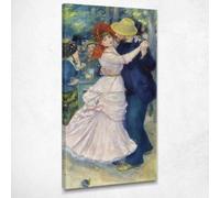 CheQuadro! Danza A Bougival Pierre-Auguste Renoir, par7 quadro stampato su tela, fine art, assemblato pronto da appendere 40x20 cm