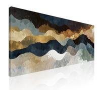 CheQuadro! Decorazione per parete, quadro astratto moderno xxl Montagne di Colore Astratte intelaiato pronto da appendere absh28-150x70 cm