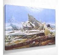 CheQuadro! Il mare di ghiaccio Caspar David Friedrich, quadro grande stampa su tela di alta qualità, fine art, intelaiato pronto da appendere bsa13-115x80 cm