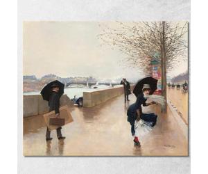 CheQuadro! Il Vento Jean Béraud, jbr65 quadro stampato su tela, fine art, pronto da appendere 50x40 cm