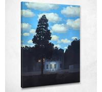 CheQuadro! L'impero delle luci Magritte, quadro grande stampa su tela di alta qualità, fine art, intelaiato pronto da appendere bsa19-100x70 cm