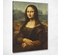 CheQuadro! Mona Lisa Leonardo Da Vinci, quadro grande stampa su tela di alta qualità, fine art, intelaiato pronto da appendere bsa29-40x30 cm