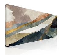 CheQuadro! Quadro astratto decorativo per parete, stile moderno Le Tonalit del paesaggio intelaiato pronto da appendere absh25-90x40 cm