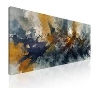 CheQuadro! Quadro astratto orizzontale grande per il soggiorno L'energia dei colori intelaiato pronto da appendere absh23-150x70 cm