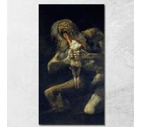 CheQuadro! Saturno Divora Suo Figlio Saturno Divora Suo Figlio Francisco de Goya, fgy20 quadro stampato su tela 60x30 cm