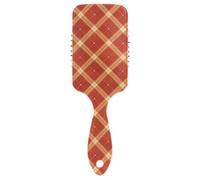 Chequer Pattern Red Gold carino massaggio spazzole per capelli Progettato cuoio capelluto massaggiatore spazzola per capelli ricci con manico ergonomico cepillo anti crespo para cabello