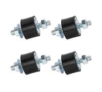 Cherbowing Cuscinetti in gomma per aria condizionata M8 4PCS climatizzatori ammortizzatori, piedini antivibrazione, supporto da parete in gomma ammortizzatore (40 x 30 mm)