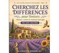 Cherchez les Différences pour Seniors: Jeux d'observation en gros caractères : 30 scènes de nature apaisantes aux différences faciles à repérer (Oiseaux, Jardins & Animaux Sauvages)