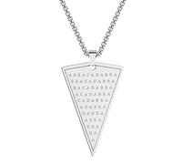Chereda Cabalistic Abraxas Abracadabra Collana con ciondolo per uomo Magia Occulto Esoterico Amuleto Gioielli Collane, Acciaio inossidabile, Nessuna pietra preziosa