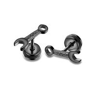 Chereda Creatività stile punk in acciaio inox piccolo strumento chiave per uomini ragazzo piercing orecchini hip hop gioielli, Acciaio inossidabile,