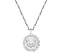 Chereda Moon Simbolo di Artemis Amuleto Uomini Collana Dea della Caccia mitologia greca Game Of Thrones Collana in acciaio inox da donna e Acciaio inossidabile, colore: Argento