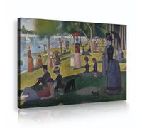 CHERHERART Arti murali su tela Un pomeriggio domenicale sull'isola di La Grande Jatte Stampe di dipinti per casa Sala da pranzo Studio in camera da letto 40x60cm