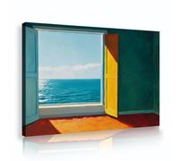 CHERHERART Tela con vista sull'oceano illuminata dal sole Wall Art Open Door Relax Canvas Picture per vivere Home Studio Dining Office Coffee Decor 45x70cm Innerframe