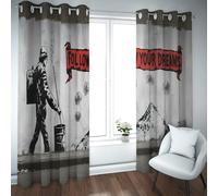 CHERHERART Tende oscuranti 2 pannelli Set Sogni ispiratori Graffiti Street Art Scuro Tende a Occhi per la finestra della camera da letto del soggiorno 2xB168xH300