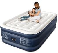 CHERIMOR Materasso ad aria, alto 45,7 cm, spesso, resistente, materasso gonfiabile con pompa integrata, gonfiabile, portatile, per campeggio, ospiti e casa, letto ad aria con borsa per il trasporto
