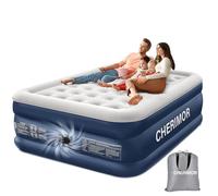CHERIMOR Materasso Gonfiabile Matrimoniale, Letti Gonfiabili con Pompa Incorporata in 3 Minuti, Materasso Gonfiabile per la Casa 203x152x46cm, 363KG Max