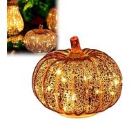 Cherishous Ensitivityen Twinkle LED Light Pumpkins, Starry Night Glass Pumpkins, Illuminated Starry Night Glass Pumpkin, Halloween Lighted Pumpkin Decorations for Bedroom Bathroom Hallway(Style-A)