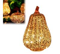 Cherishous Ensitivityen Twinkle LED Light Pumpkins, Starry Night Glass Pumpkins, Illuminated Starry Night Glass Pumpkin, Halloween Lighted Pumpkin Decorations for Bedroom Bathroom Hallway(Style-C)