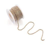 Cheriswelry - 1 rotolo di catena con strass color aurora boreale, 9 metri, 2,3-2,4 mm, base argentata, catena con strass, per la realizzazione di collane e gioielli